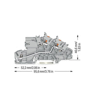 WAGO - Installations-Etagenklemme Installationsetagenklemme 2203-7559 2,5 mm² Hybrid − 50 Stück