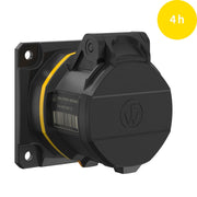 Walther Werke - CEE-Anbausteckdose (IEC 60309) CEE NEO Anbaudose FW410404CC gerade 16A 4P 4h − 10 Stück