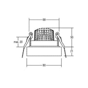 Brumberg Leuchten - Downlight/Strahler/Flutlicht LED-Einbaustrahler 13126173 350mA 3000K st.-ws