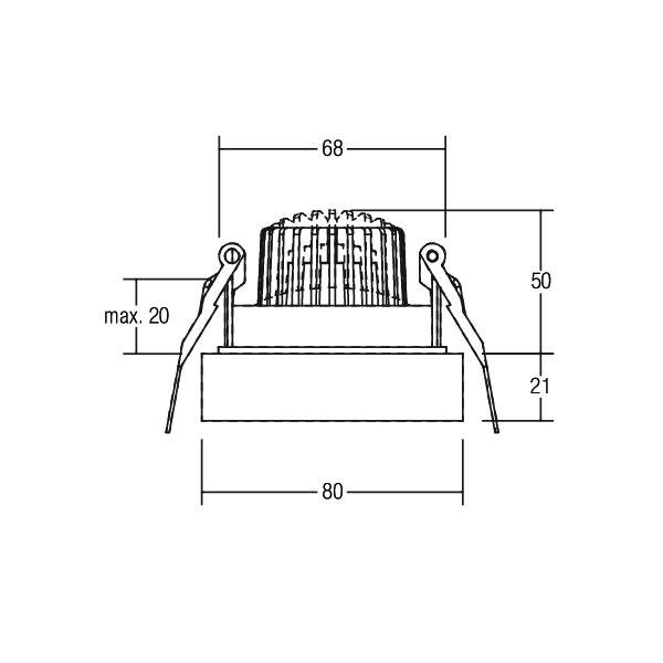 Brumberg Leuchten - Downlight/Strahler/Flutlicht LED-Einbaustrahler 13126173 350mA 3000K st.-ws
