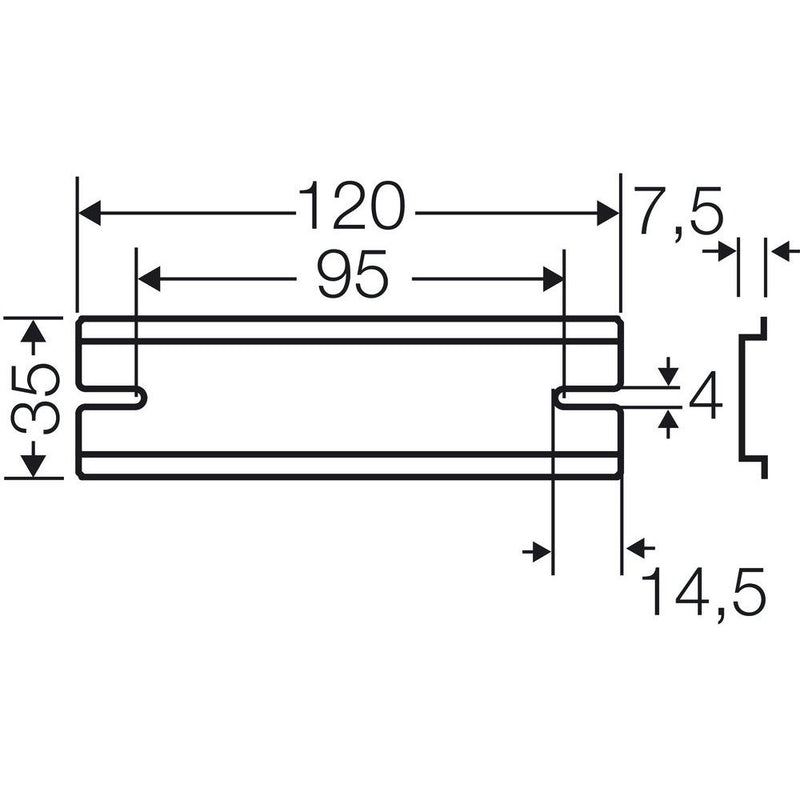Hensel - Tragschiene DK TS 16 Q 120mm
