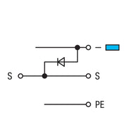 WAGO - Initiator/Aktor-Reihenklemme 3-Leiter-Aktorenklemme 280-572/281-411 m. PE-Anschluss − 50 Stück