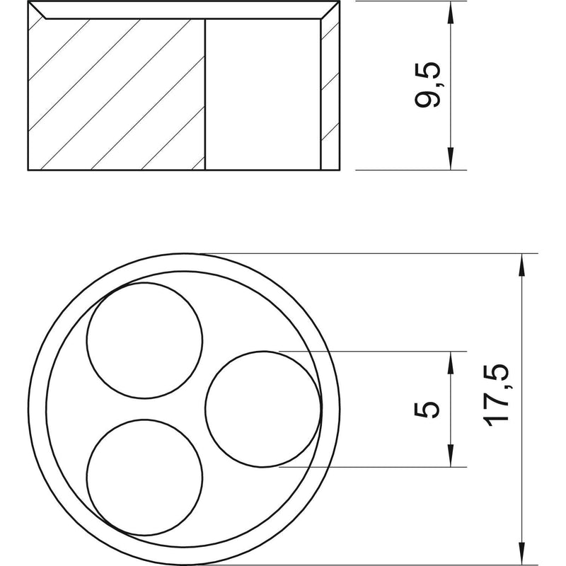 OBO Bettermann - Durchführungstülle Mehrfachdichteinsatz 107 C V 16 3x5 − 50 Stück