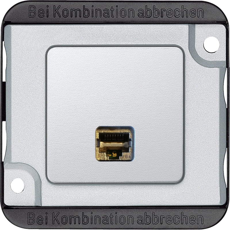 Merten - Kommunikationsanschlussdose Kupfer Anschlussmodul-RJ45 1-f. MEG4576-7021 Panzer Actassi
