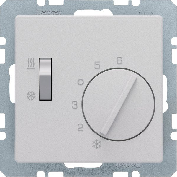 Berker - Raumthermostat Raumtemperaturregler 20296084 Q.x, alu samt