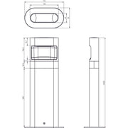Theben - Wegeleuchte LED-Poller-Leuchte (kurz) theLeda D BL AL 8,5 Watt, alu