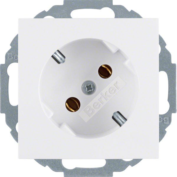 Berker - Steckdose SCHUKO-Steckdose pws/gl 47278989 45Grad