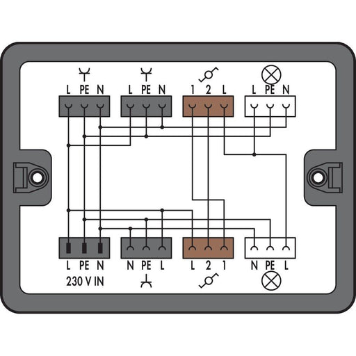 WAGO - Kompaktverteiler für steckbare Gebäudeinstallation Verteilerbox 899-631/189-000 1 Eingang, sw