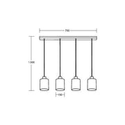 Brumberg Leuchten - Decken-/Wandleuchte Pendelleuchte 4x E27 57408080