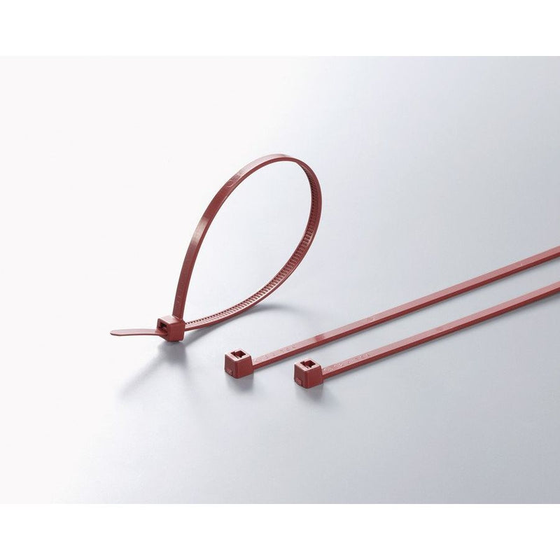 HellermannTyton - Kabelbinder 111-01385(100) 203x4,7 mm, rotbraun − 100 Stück