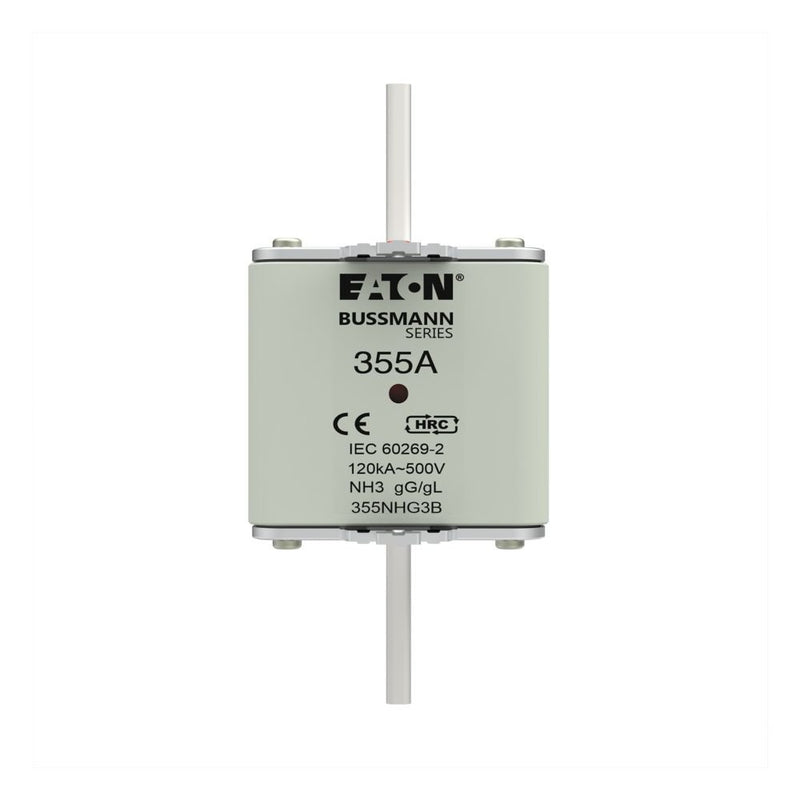 Eaton - Messersicherung Sicherungseinsatz Nieders. NH-SICHERU#355NHG3B 355A AC 500V 120kA − 3 Stück