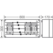 Hensel - Sicherungslasttrennschalter mit Gehäuse Sicherungsgehäuse Mi 6436 3x NH00