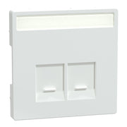 Merten - Einsatz/Abdeckung für Kommunikationstechnik Zentralplatte 2f.lotosws MEG4574-6035 Electric-Connector