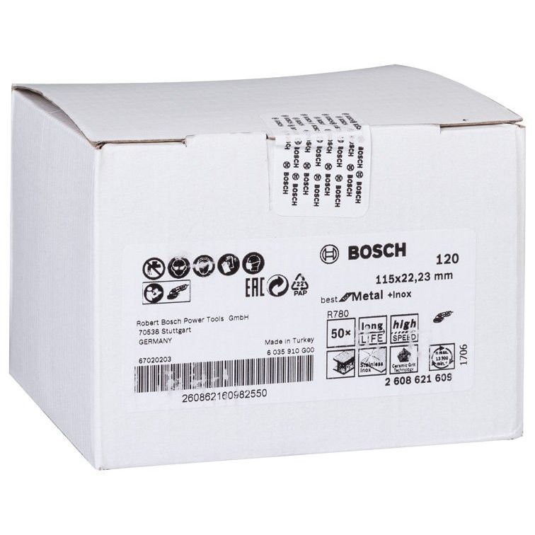 Bosch - Trenn-/Schleifscheibe PRO R780 Fiberscheibe, 2608621609 115 mm, G120