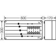 Hensel - Sicherungskasten Sicherungsgehäuse Mi 6422 2xNH00 3p.250A 5p