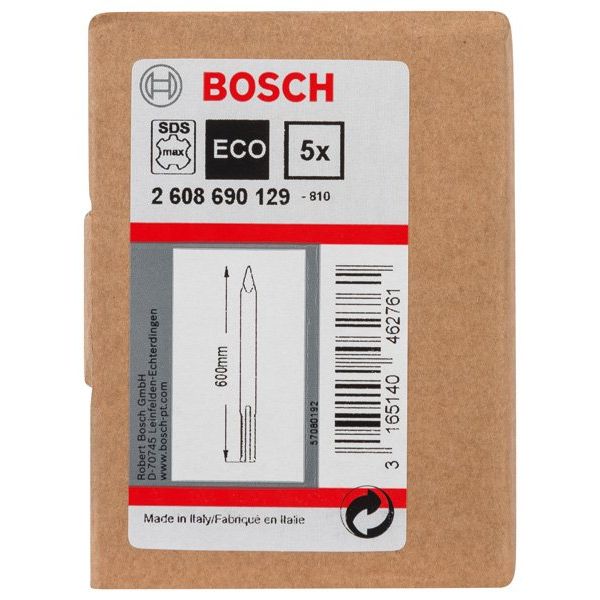 Bosch Power Tools - Maschinenmeißel PRO SDS max-4C 2608690129 Spitzmeißel-Set 600  − 1 Packung
