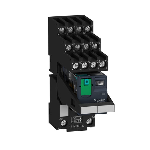 Schneider Electric - Schaltrelais Miniaturrelais RXM4AB1BDPVS 4W 6A 24VDC − 30 Stück