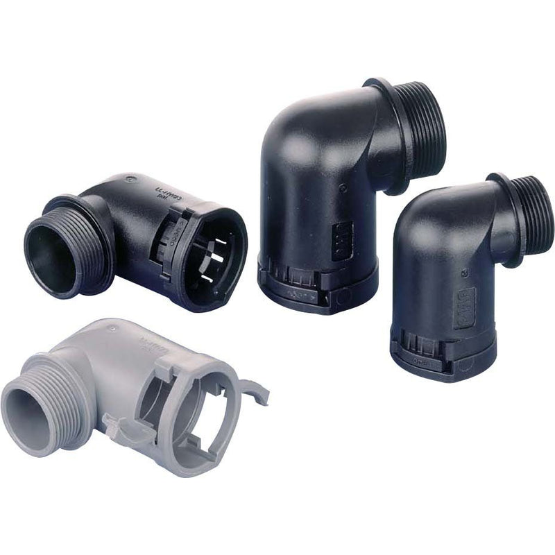 ABB Stotz-Kontakt - Kunststoff-Schutzschlauch-Verschraubung Schlauchverschraubung SLWD-M329 90 Grad Winkel − 30 Stück