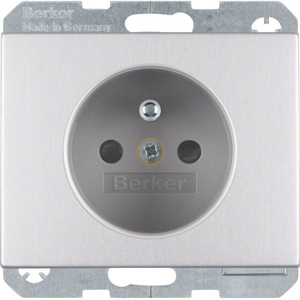 Berker - Steckdose Alu 6765757003 m.Schutzkontaktstift