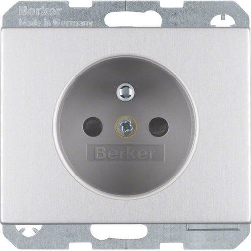 Berker - Steckdose Alu 6765757003 m.Schutzkontaktstift