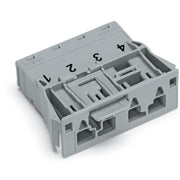WAGO - Geräteanschluss für steckbare Gebäudeinstallation Snap-In-Stecker 770-754 4-polig,Kod. B,grau − 100 Stück