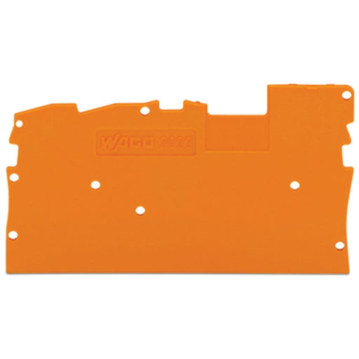 WAGO - Abschluss- und Zwischenplatte für Reihenklemme Abschluss-u.Zwischenplatte 2022-1392 1mm dick,orange − 25 Stück