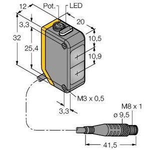 Turck - Lichttaster energetisch Opto Sensor Q20NDQ Lichttaster