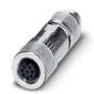 Phoenix Contact - Rundsteckverbinder, feldkonfektionierbar (Industriesteckverbinder) Bussystem-Steckverbinder SACC-M12FS-8Q SH Buchse gerade 8p