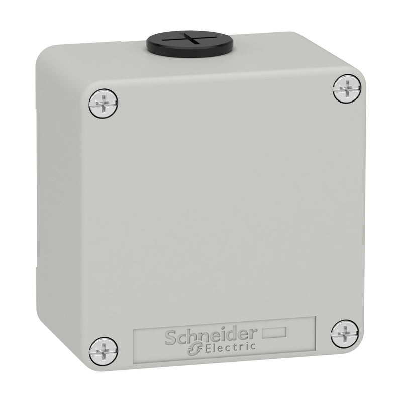 Schneider Electric - Gehäuse für Befehls- und Meldegeräte Leergehäuse XAP, Metall XAPD11 grau, ohne Bohrung