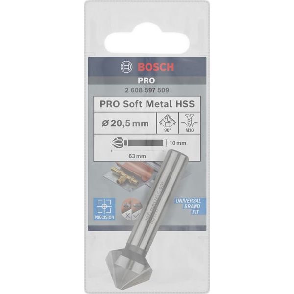 Bosch - Versenkbohrer PRO Soft Metal HSS 2608597509 Kegelsenker 20,5 x