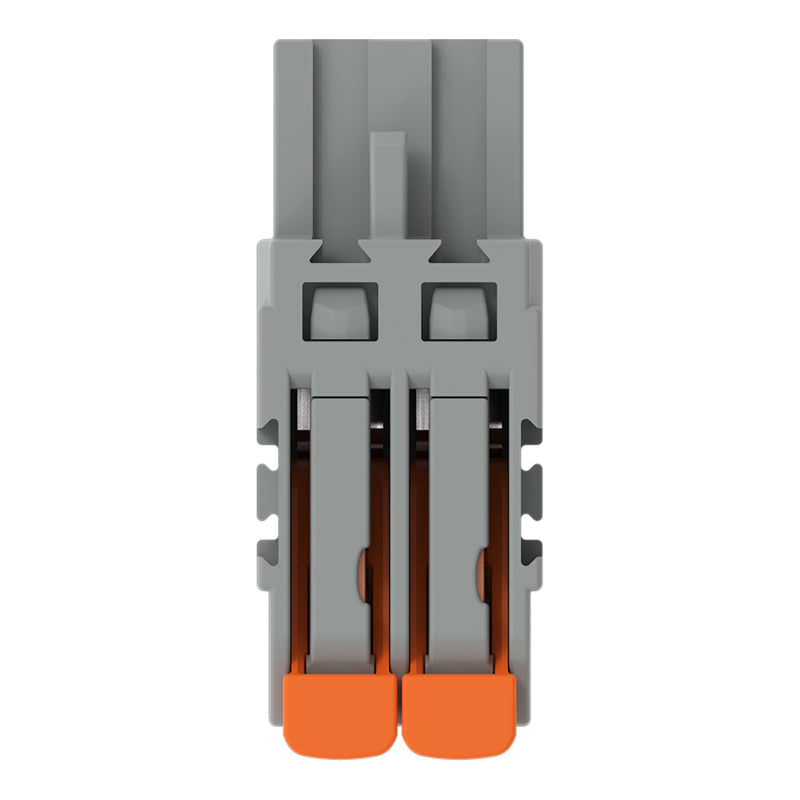 WAGO GmbH & Co. KG - Kabelsteckverbinder für Leiterplattensteckverbinder 1-Leiter-Federleiste,Hebel 2231-1102/327-000 PushinCAGECLAMP,grau − 100 Stück