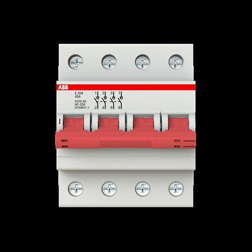 ABB Stotz S&J - Schalter für Reiheneinbau Trennschalter E204/45R Schaltgriff rot