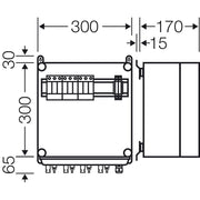 Hensel - Dose, Gehäuse für Montage auf der Wand/Decke PV-GAK mit ÜSE Mi PV 1263 6xPV-String auf 3xWR