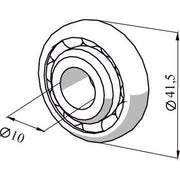 Somfy - Zubehör/Ersatzteile für Tor-/Rollladenantriebe Minikugellager 9701289 12mm − 1 Stück