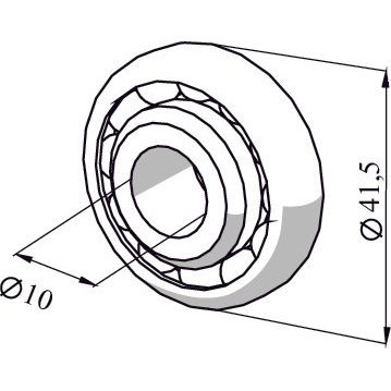 Somfy - Zubehör/Ersatzteile für Tor-/Rollladenantriebe Minikugellager 9701289 12mm − 1 Stück