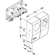 HKL - Geräteträger für Sockelleistenkanal Geräteeinbautank br 5042.5 Kanal-System SDK