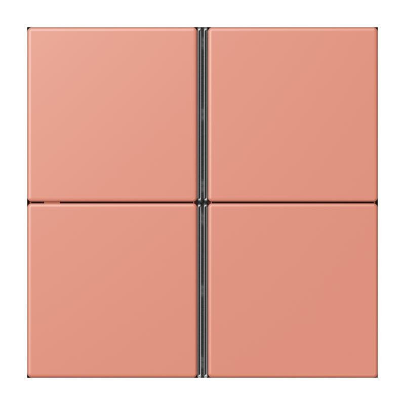 Jung - Abdeckung/Bedienelement für Installationsschalterprogramme Tastensatz 4fach LC 404 TSA 233 locre rouge moyen
