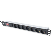 DIGITUS - Power distribution unit (PDU) Steckdosenleiste DN-95407 7-fach Alu+Schalter