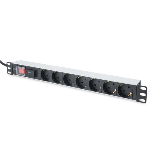 DIGITUS - Power distribution unit (PDU) Steckdosenleiste DN-95407 7-fach Alu+Schalter