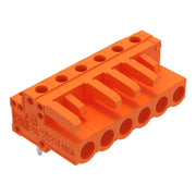 WAGO - Leiterplattensteckverbinder THT-Federleiste abgewink. 232-266 Maß 5,08mm,orange − 50 Stück