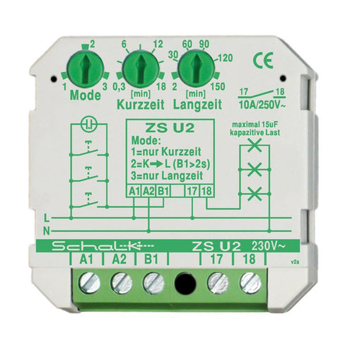 Schalk - Treppenlichtzeitschalter Lichtzeit-Impulsschalter ZS U2 m.3 Modi 1S 16A