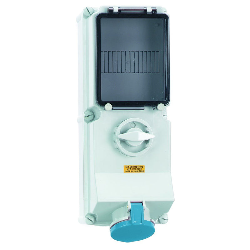 Bals Elektrotech - CEE-Steckdose abschaltbar, abgesichert (IEC 60309) Wandsteckdose abschaltbar 17521 verriegelt abgesich
