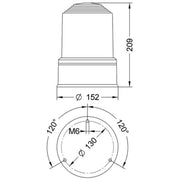 Grothe - Rundumkennleuchte Drehspiegelleuchte DSL 7327 or 240V H1 160U/min