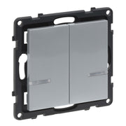 Legrand - Funksender Wandsender 2-Fach Legrand 765734 Aluminium