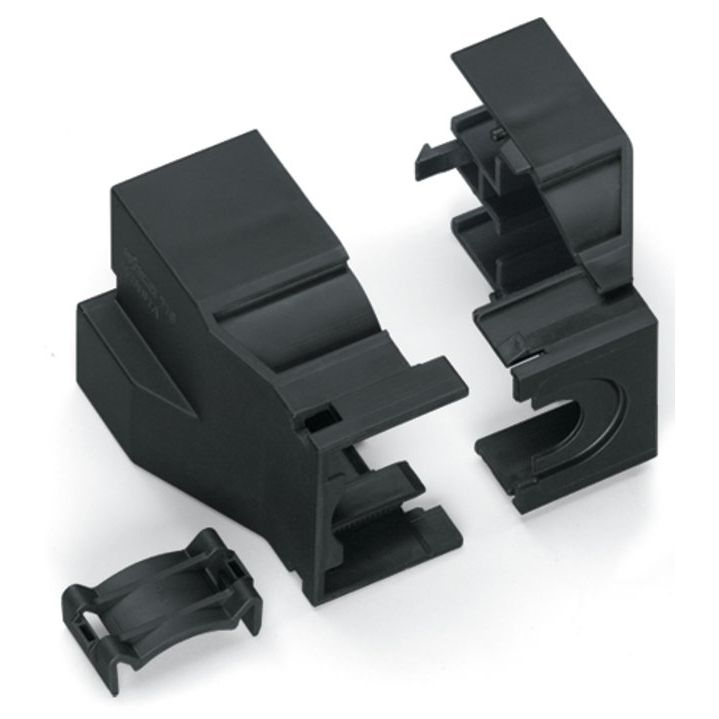 WAGO - Zubehör/Ersatzteile für steckbare Gebäudeinstallation Zugentlastungsgehäuse 770-507/047-000 Rastschelle,schwarz − 200 Stück