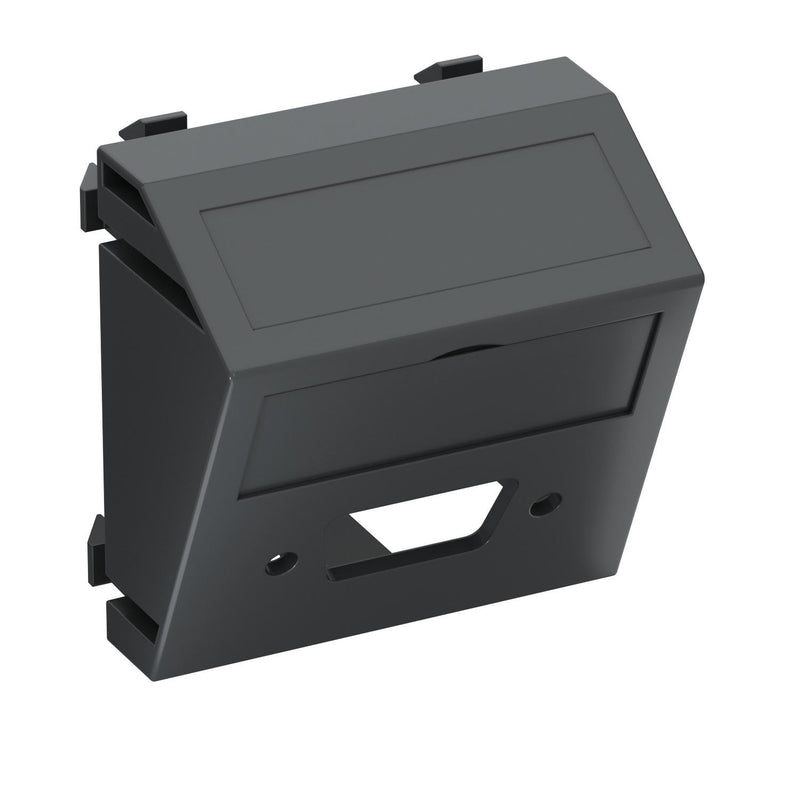 OBO Bettermann - Einsatz/Abdeckung für Kommunikationstechnik Multimediaträger MTS-DB O SWGR1 45x45mm sw-gr