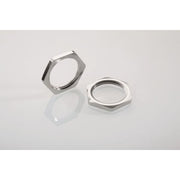 Pflitsch - Gegenmutter für Kabelverschraubung Gegenmutter 212/5 M12 Messing vernickelt − 50 Stück