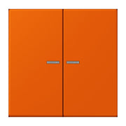 Jung - Abdeckung/Bedienelement für Installationsschalterprogramme Wippe 2fach m. Lichtleiter LC 995 KO5 260 orange vif (4320S)
