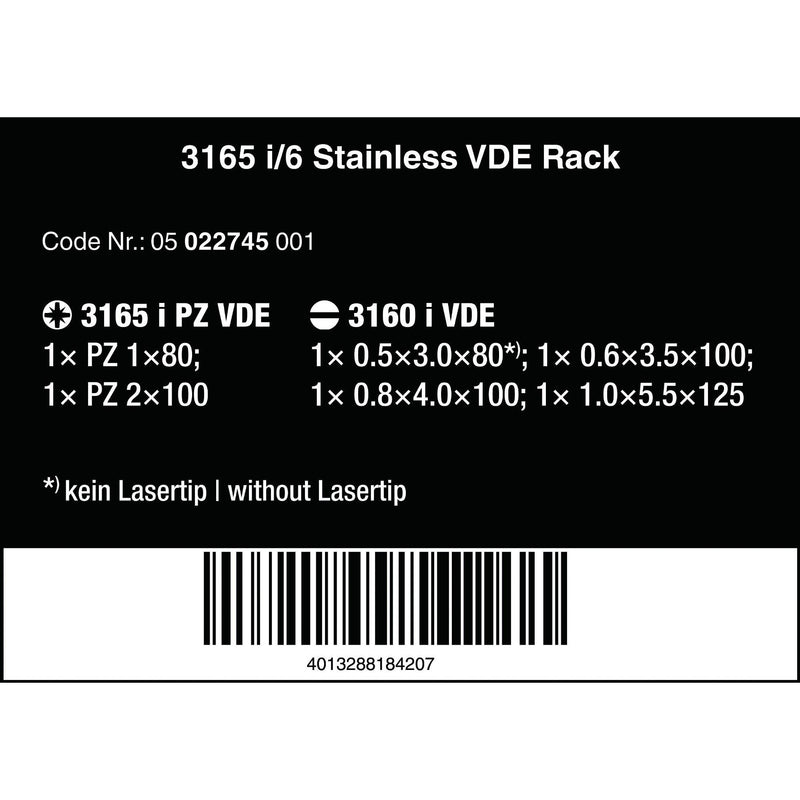 Wera - Werkzeugset Schraubendreherset 05022745001 eds.+Rack