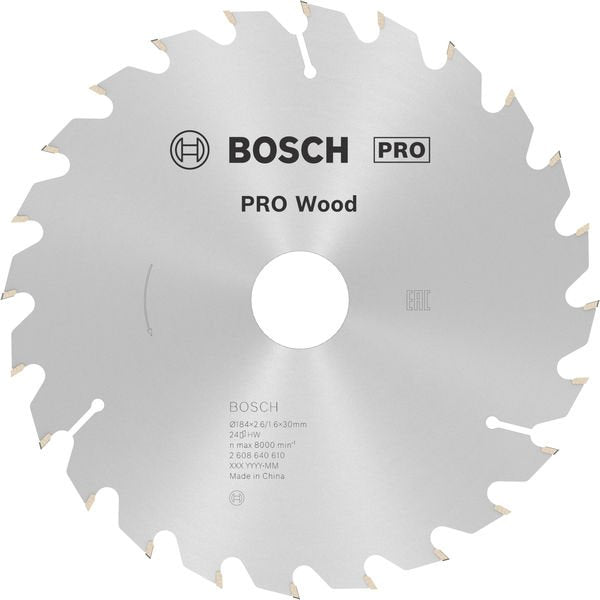 Bosch - Kreissägeblatt PRO Wood Kreissägeblatt, 2608640610 184 x 2,6 x 30 mm